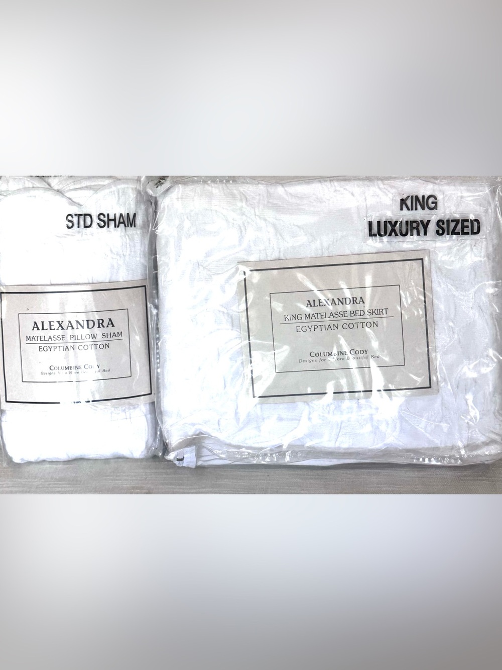 🥕 NWT Alexandra Matelasse King Size Bed Skirt and 1 Sham
